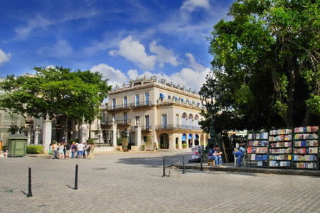 View of Plaza de Armas located in the core of the original city of Havana founded by the Spanish in 1519. It was added to the UNESCO World Heritage List in 1982. Taken circa march 2009のeditorial素材