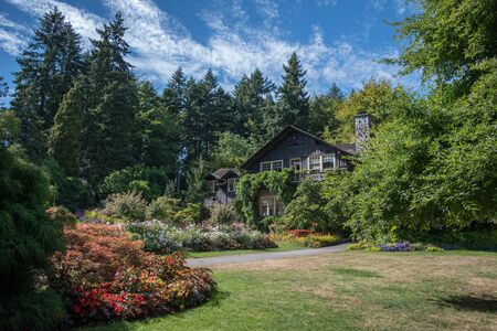 Beatiful garden in Stanley Parkの写真素材