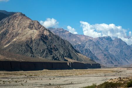 Mountain valley in Mendoza Argentinaの写真素材