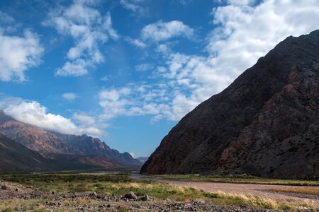 Mountain valley in Mendoza Argentinaの写真素材