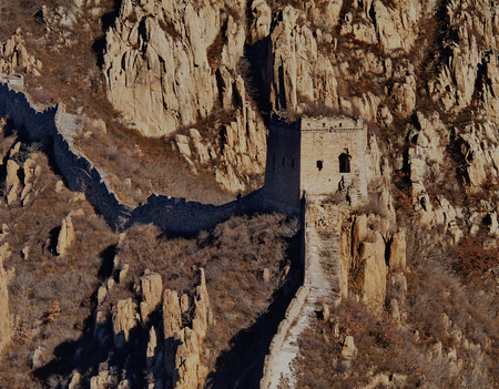 Landscape view of the great wall, Chinaの写真素材