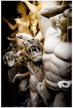 Kumartuli, Durga Idol Kolkataの写真素材
