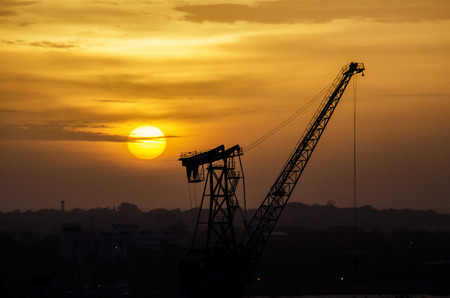 Beautiful sunset view in Keralaの写真素材