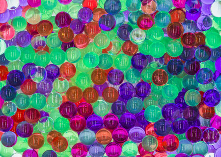 Full frame of different colorful jelly balls.