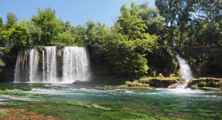 Famous Duden Waterfalls in Antalya, Turkey.の写真素材