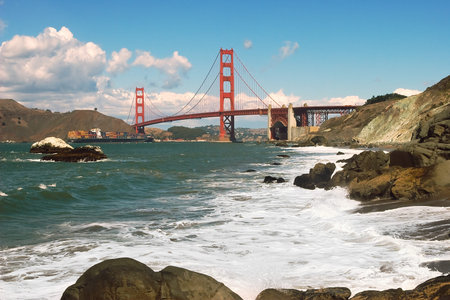 Golden Gate Bridge as seen from Baker Beach.