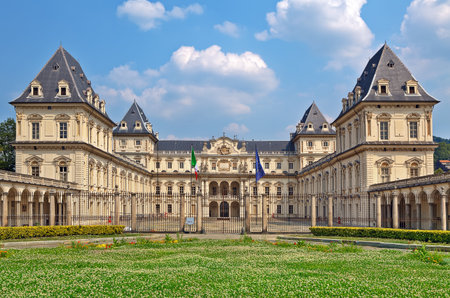 Valentino Castle - former residence of Royal House of Savoy, currently is the seat of Polytechnic University Architecture Faculty in Turin, Italy のeditorial素材
