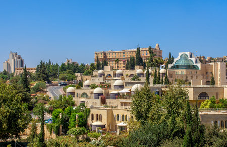 View of modern residential buildings in Jerusalem, Israel 