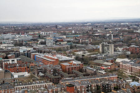 Panorama view of Liverpool, Merseyside, United Kingdomの写真素材