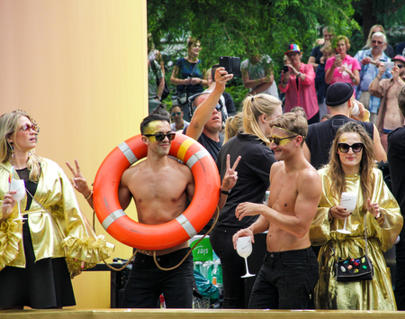 Gay pride in Amsterdam, Netherlands took place in August, 2017のeditorial素材