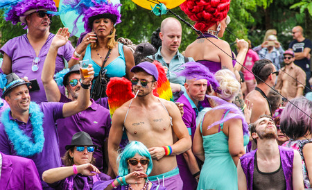 Gay pride in Amsterdam, Netherlands took place in August, 2017のeditorial素材