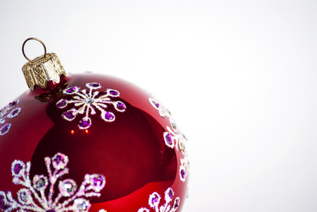 Christmas decorations red glass ball Christmas tree toyの写真素材