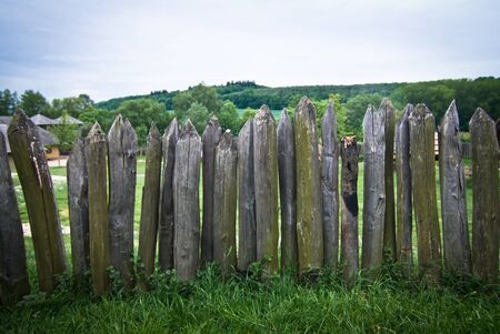 Wooden palisadesの写真素材