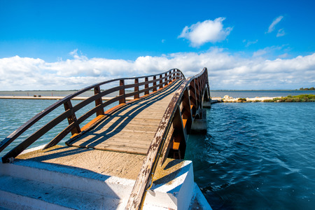 Bridge in Levkas city on Lefkada island in Greeceの写真素材