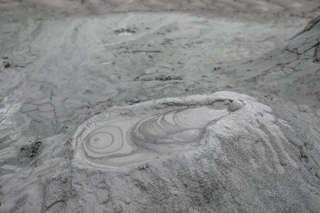 Strange mud vulcanoes in Buzau in Romania