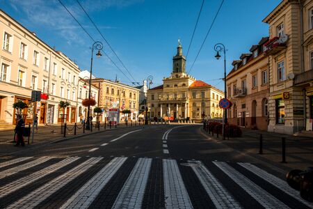 LUBLIN, POLAND - JULY 28 2015: Old town in the city center of Lublin in the morningのeditorial素材