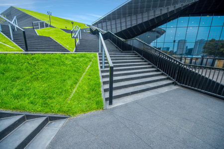 KATOWICE, POLAND - Oct 5, 2015: The International Conference Centre, newly launched modern complex on 20-22 April, 2015.のeditorial素材