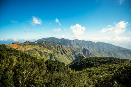 Beautiful landscape view on natural park Anaga in northeastern part of Tenerife island, Spainの写真素材