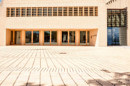 Vaduz, Liechtenstein - July 01, 2016: Parliament building in Vaduz, Liechtenstein. This building was designed by Munich architect Hansjorg Goritz in 2008のeditorial素材