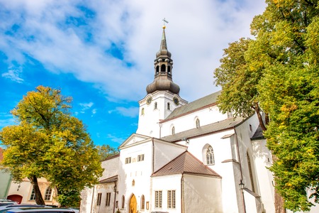 View on the cathedral of Saint Mary the Virgin in Tallinn. It is the oldest church in Estoniaの写真素材