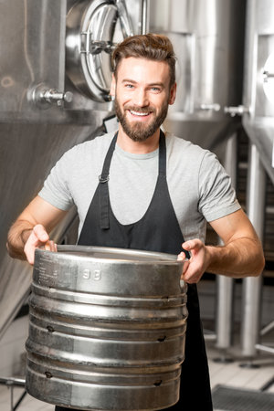 Worker at the breweryの写真素材