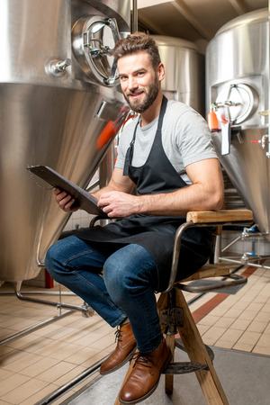 Brewer at the manufacturingの写真素材