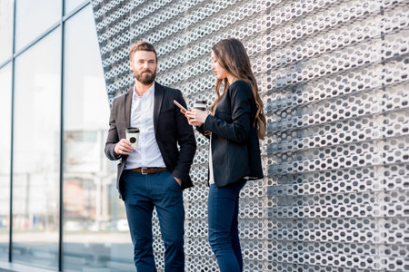 Business couple outdoorsの写真素材