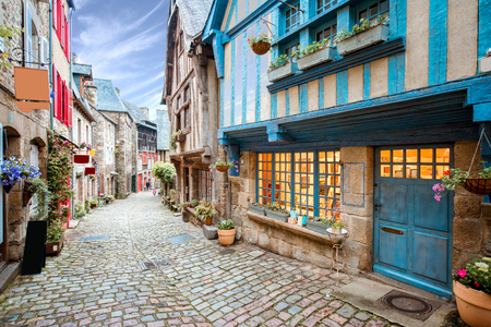 Dinan town in Franceの写真素材
