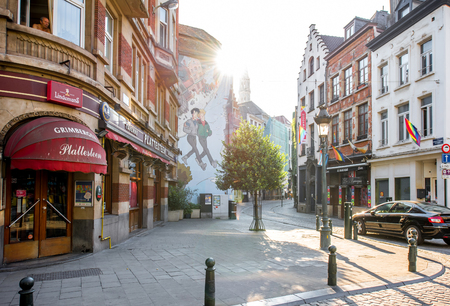 Street view in Brusselsのeditorial素材