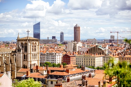 Lyon city in Franceの写真素材