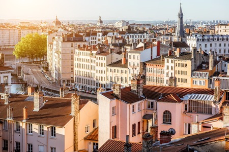 Lyon city in Franceの写真素材