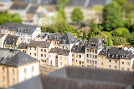 The old town of Luxembourg cityの写真素材