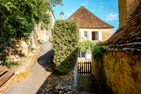 La Roque Gageac village in Franceの写真素材