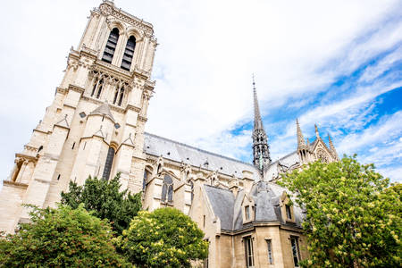 Notre Dame church in Parisの写真素材