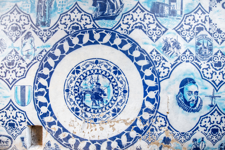 Blue porcelain in Delft townのeditorial素材