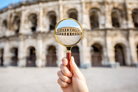 Amphitheatre in Nimesの写真素材