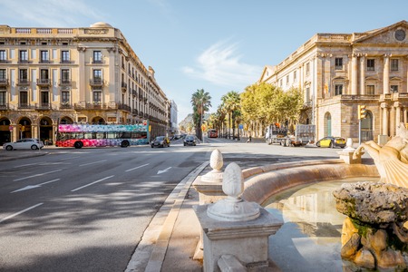 Barcelona city viewのeditorial素材