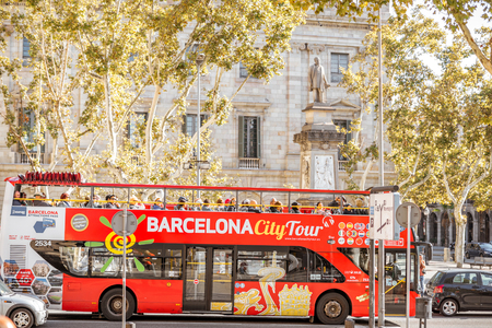 Barcelona city viewのeditorial素材