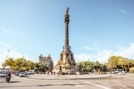 Barcelona city viewのeditorial素材