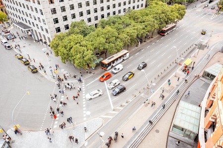 Barcelona city viewのeditorial素材