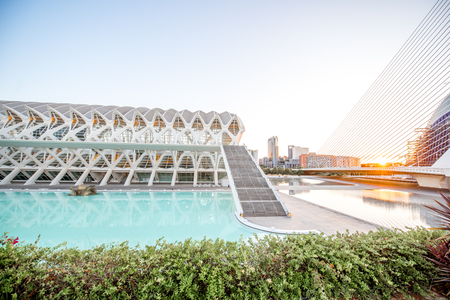 VALENCIA, SPAIN - August 19, 2017: The City of Arts and Sciences, cultural and architectural complex designed by Santiago Calatrava and Felix Candela in Valenciaのeditorial素材