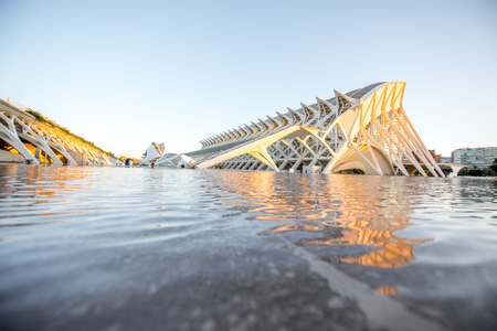 VALENCIA, SPAIN - August 19, 2017: The City of Arts and Sciences, cultural and architectural complex designed by Santiago Calatrava and Felix Candela in Valenciaのeditorial素材