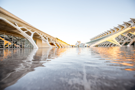 VALENCIA, SPAIN - August 19, 2017: The City of Arts and Sciences, cultural and architectural complex designed by Santiago Calatrava and Felix Candela in Valenciaのeditorial素材