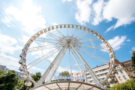 HUNGARY, BUDAPEST - MAY 19, 2018: Budapest Eye ferris wheel set up in the city center at the Elisabeth square opened in March 2017のeditorial素材
