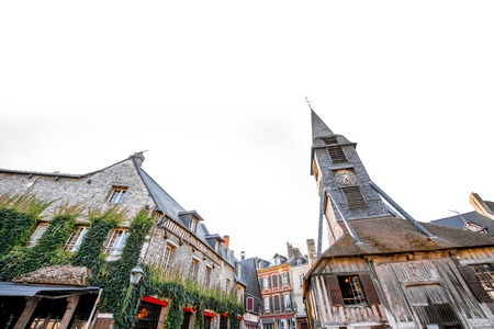 Saint Catherine Old wooden church in Honfleur, famuos french town in Normandyの写真素材