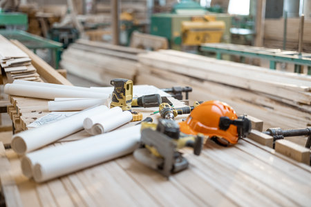 Designing some woodwork at the carpentry