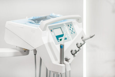 Medical equipment in dental office of orthodontistの写真素材