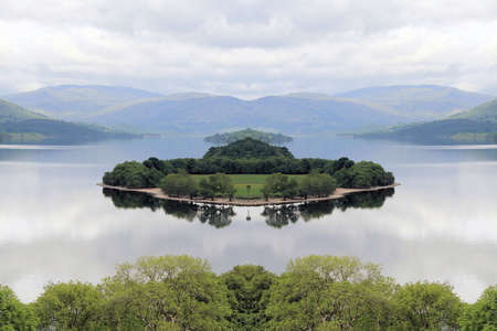 Island in Loch Tummelの写真素材