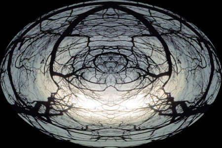 Winter sky bubbleの写真素材