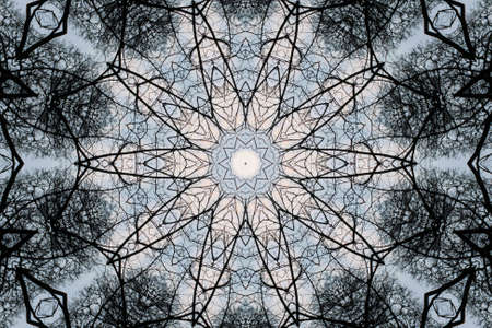 Blue and black abstractの写真素材